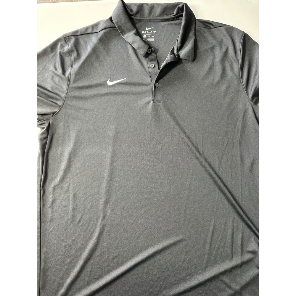 Nike Mens Dri-FIT Victory Polo Shirt XXL Black Short Sleeve Golf Top